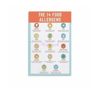 poster Mindful Eating Awareness Poster, We Care About Ingredients Canvas Wall Art for Cafe Restaurant Kitchen Decor (Unframed,16x24inch(40x60cm))