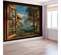 Poster Mural 3D Rêve 250 X 175 Cm Fantaisie Forêt Prairie Champignons Papier Peint Panoramique Multicolorephoto Peinture Murale Pour Salon Chambre À Coucher - Moderne Décoration Poster Tableaux