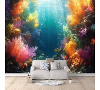 Poster Mural Chambre Corail Marin,Wallpaper Art Photo Monde Sous-Marin Colorérafraîchit Instantanément Votre Intérieur Créer Un Mur D’Accent Cache Les Imperfections Du Mur Alignement Parfait 300X210cm