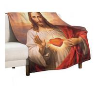 Poster mural chrétien, art mural de Jésus, décoration murale de ferme, peinture de Jésus, impression de Jésus, verset de la Bible, art mural imprimable, couverture douce et légère 80 x 100 cm