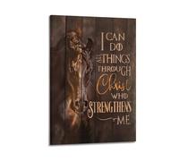 Poster mural de motivation avec inscription « I Can Do All Things » - Décoration murale de motivation - Convient pour le bureau, la salle de sport, la chambre à coucher - 30 x 45 cm