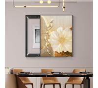 Poster mural décoratif pour interrupteur d'alimentation, décoration d'intérieur, salon, chambre à coucher, bureau et café (noir, 45 x 60 cm)