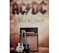 Poster mural décoratif série chanteurs célèbres AC/DC In Rock We Trust Impression sur papier couché 40 x 30 cm sans cadre