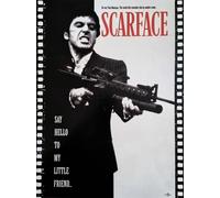 Poster mural décoratif série Locandine Film Celebri Scarface Say Hello To My Little Friend Al Pacino Impression sur carton 40 x 30 cm sans cadre