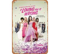 Poster mural en métal avec inscription « If Loving You Is Wrong » - Cadeau rétro - Décoration vintage - Pour karaoké - Pour bars musicaux et cafés - 20,3 x 30,5 cm