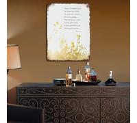 Poster mural en métal avec inscription « Nothing Gold Can Stay » de Robert Frost - Poésie vintage - 40 x 30 cm