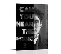 Poster mural esthétique avec cadre « Can You Hear The Music » pour salon, chambre à coucher, décoration murale - 50 x 75 cm