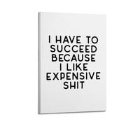 Poster mural humoristique avec citation inspirante pour bureau, chambre, salon, étude, esthétique et décoration, style cadre 40 x 60 cm