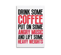 Poster mural humoristique avec citations de motivation pour salle de sport, salon, étude, esthétique et décoration, style sans cadre, 20 x 30 cm