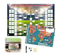 Poster mural interactif et pliable de la Coupe du monde de football 2026 pour les fans de football, cadeau de fête
