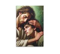 Poster mural moderne pour décoration de salle de bain - Motif religion de Jésus - 60 x 90 cm - Sans cadre