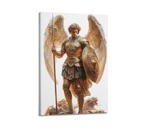 Poster mural moderne sur toile - Affiche de personnage - L'image d'un ange tenant des armes peut être utilisée comme promotion pour la fantaisie - Activités à thème pour susciter l'intérêt des