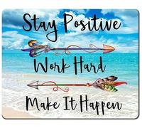 Poster mural « Stay Positive Work Hard And Make It Happen » - Plages de motivation - Décoration murale - 20,3 x 30,5 cm
