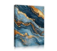 Poster mural toile strates pierre bleue moderne cadre int. 60x80cm