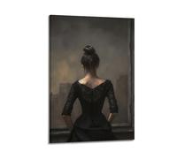Poster mural vintage avec inscription « A Woman At The Exibition » - Décoration murale de motivation - Convient pour bureau, salle de sport, chambre à coucher - 30 x 45 cm
