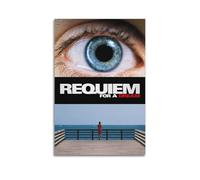 Poster mural vintage avec inscription « Requiem for A Dream » - Impression sur toile décorative avec musique et films - Pour salon, chambre à coucher - 30 x 45 cm - Style sans cadre