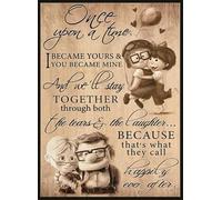 Poster mural vintage en métal « To My Wife » Carl And Ellie I Became Yours You Became Mine Noveltyignwallign - Affiche décorative vintage - Affiche en métal - 20,3 x 30,5 cm