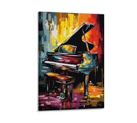 Poster mural vintage piano sur toile graffiti instruments de musique décoration murale affiche décoration murale dortoir peinture art