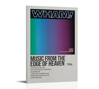 Poster Music From The Edge Of Heaven par Wham - Impression sur toile - Esthétique - Vintage - Peinture décorative pour salon, chambre à coucher - 30 x 45 cm - Style cadre