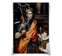 Poster Nice Captain Portraits of Kings of France Toile Prints Format A3 Décoration murale Maison Décor ... #20 Louis Ix the Saint