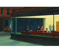 Poster Nighthawks Diner Edward Hopper 1942 Phillies Diner Late Night Hawks Célèbre Peintre Peinture Cool Wall Decor Art Print Poster