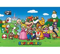 Poster Nintendo Super Mario Jump and Run Games Luigi Yoshi Toad Wario 91,5 x 61 cm + 1 poster de 61 x 91,5 cm