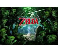 Poster Nintendo The Legend of Zelda épée de lien (91,5 x 61 cm) + emballage cadeau blanc prêt à offrir.