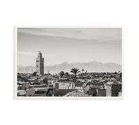 Poster noir et blanc de paysage de la ville de Marrakech sur toile pour décoration de chambre à coucher, paysage sportif, bureau, chambre, cadeau, sans cadre, 40 x 60 cm