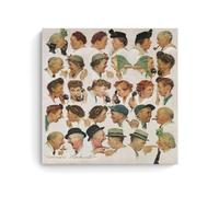 Poster Norman Rockwell The Gossips Décoration murale à suspendre pour chambre à coucher 70 x 70 cm