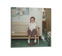 Poster Norman Rockwell The Shiner - Impression sur toile - Décoration d'intérieur - Idée cadeau - 40 x 40 cm