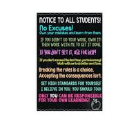 Poster « Notice to All Students! » Décoration murale pour famille, bar, restaurant, garage, café, cadeau sans cadre, 50,8 x 76,2 cm