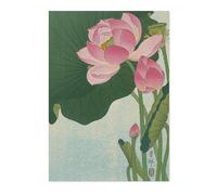 Poster Ohara Koson en fleurs de lotus en fleurs, impression japonaise Ukiyo-E, art vintage de la nature, peinture animale, exposition d'art mural, œuvre d'art japonaise, décoration d'intérieur, A5