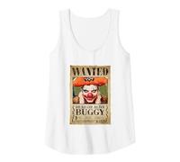 Poster One Piece Buggy Pirates Wanted Anime Alvida Alliance Débardeur, Femme, Blanc, XXL