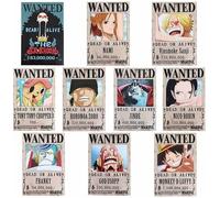 Poster One Piece Wanted10pcs-set Anime Poster Affiche One Piece Wanted Poster Manga Nouvelle édition Affiche Papier Kraft Aff 327