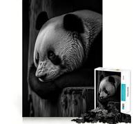 Poster Panda Réfléchissant Puzzle de 1000 pièces pour Adolescents Jeu de réflexion et d'entraînement cérébral Atelier d'écriture et de Construction Cadeau attentionné 38x26cm