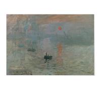 Poster Panorama Claude Monet Impression Soleil Levant 100x70 cm - Décoration Murale Moderne Scandinave