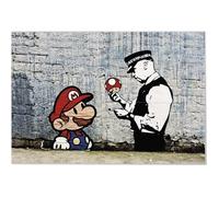 Poster Panorama Graffiti Banksy Super Mario Bro 70x50 cm - Imprimée sur Poster - Poster Banksy