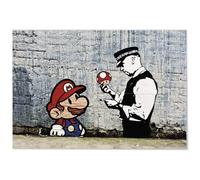 Poster Panorama Graffiti Banksy Super Mario Bros 50x35 cm - Imprimée sur Poster - Poster Banksy
