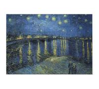 Poster Panorama Van Gogh Nuit Étoilée Sur Le Rhône 30x21 cm - Imprimée sur Poster - Decoration Murale