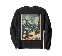 Poster panoramique de Montagne enneigée de Suisse Sweatshirt