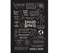 Poster paroles de David Bowie Doodle - Cadeau pour les fans de musique - Tableau noir sans cadre A4