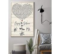 Poster paroles de musique Enjoy The Silence - Poster de musique - Décoration murale de jardin - Décoration murale pour salon et chambre à coucher - 50,8 x 76,2 cm