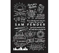 Poster paroles de Sam Fender Doodle - Cadeau pour les fans - Format A4 (sans cadre)