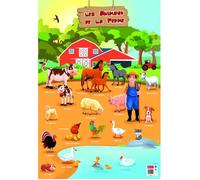 Poster pédagogique - Animaux de la ferme - 52 x 76 cm G