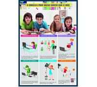 Poster pédagogique - Conseils pour surfer sur le web - 52 x 76 cm