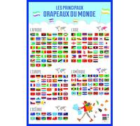 Poster pédagogique Drapeaux du Monde BOUCHUT 52 x 76 cm