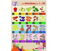 Poster pédagogique - Les nombres de 1 à 20 - 52 x 76 cm
