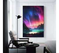 Poster personnalisable sur toile représentant une galaxie étoilée, météore, décoration pour la maison, le bureau, le salon, la chambre à coucher, idée cadeau d'anniversaire pour femme, 40 x 60 cm