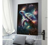 Poster personnalisable sur toile représentant une nébuleuse de tortue, décoration pour la maison, le bureau, le salon, la chambre à coucher, idée cadeau d'anniversaire pour femme, 50 x 75 cm