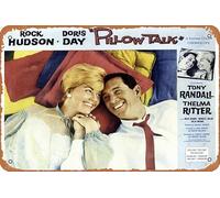 Poster Pillow Talk, 1959 - Décoration murale rétro en métal - 20,3 x 30,5 cm